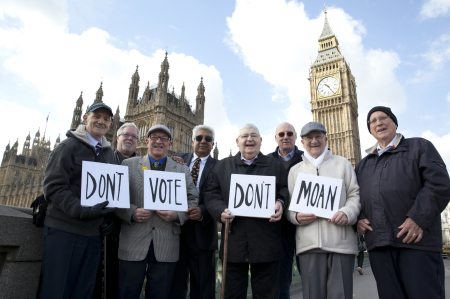 Age UK pre-election rally for older people at QEII Hall Westminster with political party MP's