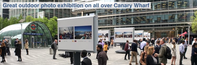 Streets of the world - outdoor exhibition at Canary Wharf of photos by Jeroen Swolfs