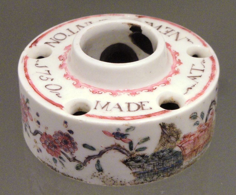 Inkwell made by Bow Porcelain, near Bow Bridge in 1850.