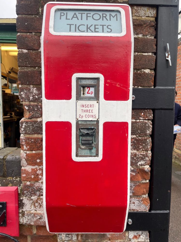 An old style ticket machine at Epping Ongar Railway