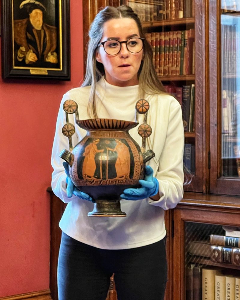 A 2,500 years old amphora being shown to the Geezers at the Society of Antiquaries.