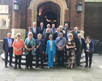 Group photo of The Geezers and guests outside Middle Temple