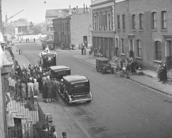 Black and White photo of Chisenhale road from the past